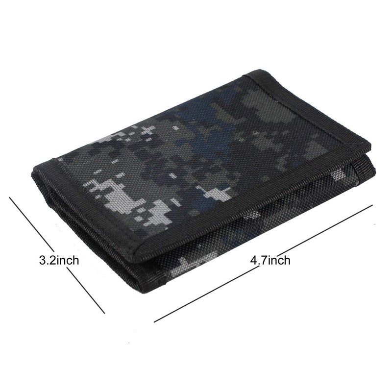 JONYEE Kids Wallet for Boys and Girls, Novelty Wallet for Boys Ages 5-7, Camo Teen Wallet for Kids Birthday Gifts (Dark Grey Mosaic) - Image 3
